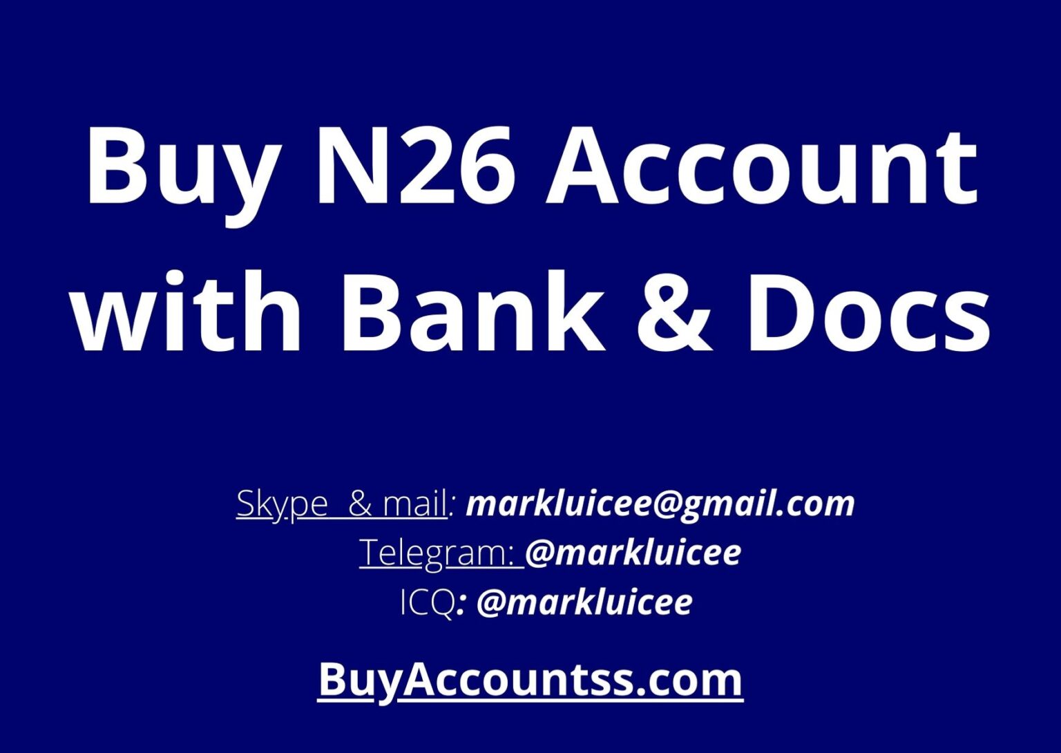 Buy N26 Account with Bank solution - BuyAccountss